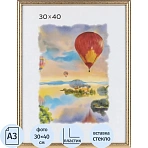 Рамка для фотографий пластиковая Зебра А3 30х40 см золотая