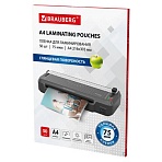 Пленки-заготовки для ламинирования А4, КОМПЛЕКТ 50 шт., 75 мкм, BRAUBERG