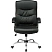превью Кресло для руководителя Комус Мебель (Easy Chair) 550 чёрное (рециклированная кожа с компаньоном, металл хромированный)