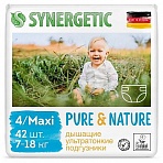 Подгузники Synergetic Pure&Nature размер 4 (L) 7-18 кг (42 штуки в упаковке)