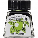 Тушь Winsor&Newton для рисования, зеленое яблоко, флакон c пипеткой 14мл