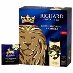 Чай RICHARD «Royal bergamot & vanilla» черный, 100 пакетиков в конвертах по 2 г