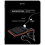 Тетрадь предметная МЕМЫ 48 л., TWIN-лак, ЛИТЕРАТУРА, линия, подсказ, BRAUBERG